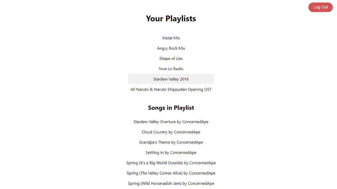 Spotify Playlist Integration